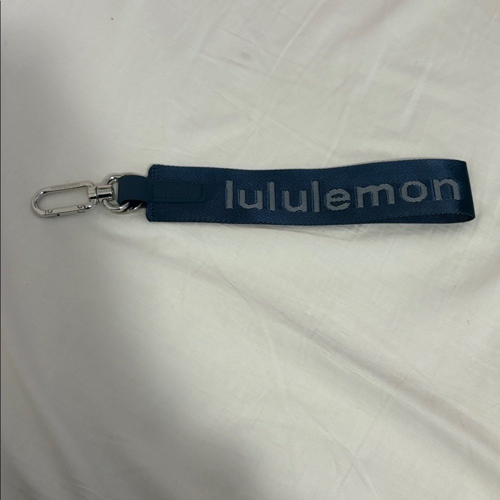 Lululemon Blue Keychain with Silver Clasp